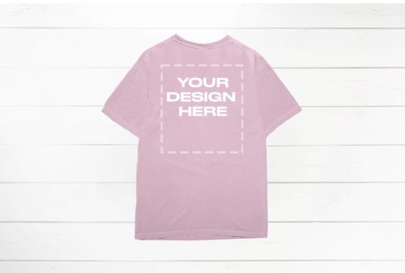 Blossom Comfort Colors Mockup Back 1717 Graphics for T-Shirts