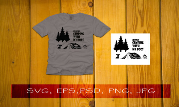 Camping with My Dogs: Graphics for T-Shirt Designs