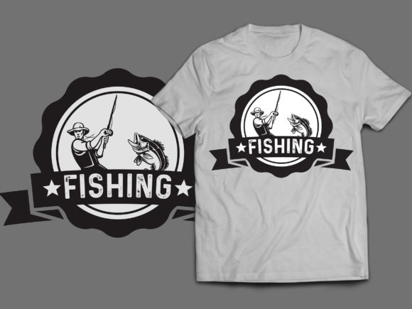 Fishing Retro T-Shirt Design Graphics