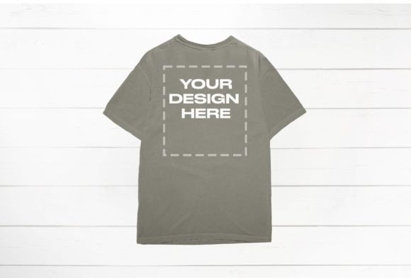 Grey Comfort Colors Mockup Back 1717 Graphics