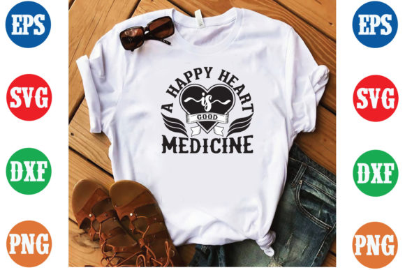 Happy Heart SVG for T-Shirt Designs and Graphics