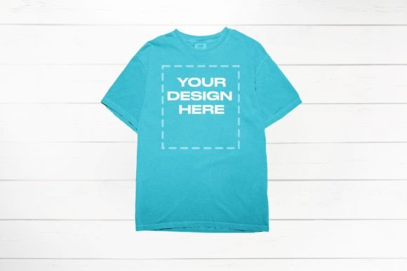 Lagoon Comfort Colors 1717 Mockup Shirt Graphics