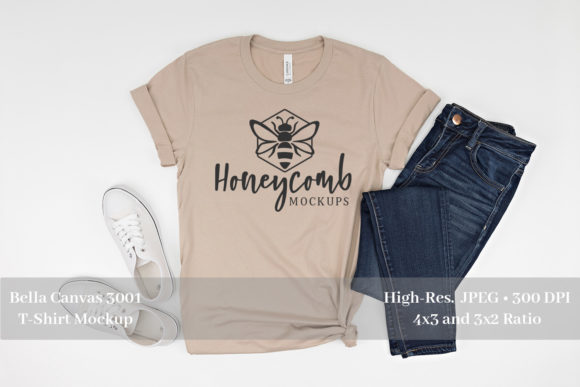 Reviewing the Tan Bella Canvas 3001 Flat Lay for Designers