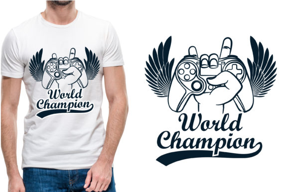 Reviewing the World Champion Gaming Tshirt Design for Embroidery